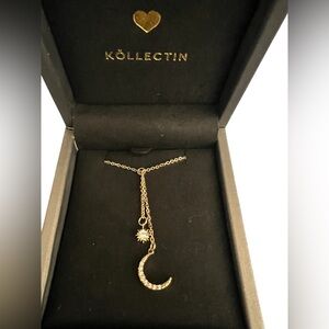 NIB Gold Plated Lariat Necklace